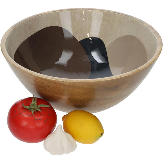 Μπωλ Ξύλινο Πολύχρωμο 30x30x12