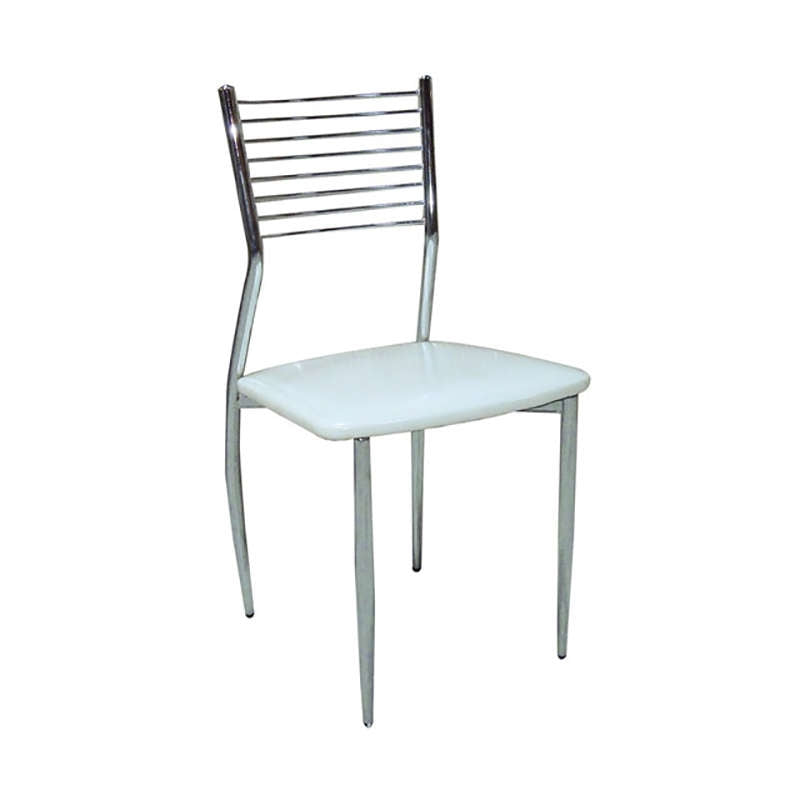 EVITA CREAM CHROME CHAIR 39x48x84