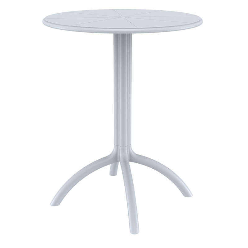 OCTOPUS SILVER GREY POLYPROPYLENE TABLE Ø60x75