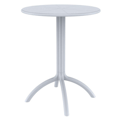OCTOPUS SILVER GREY POLYPROPYLENE TABLE Ø60x75