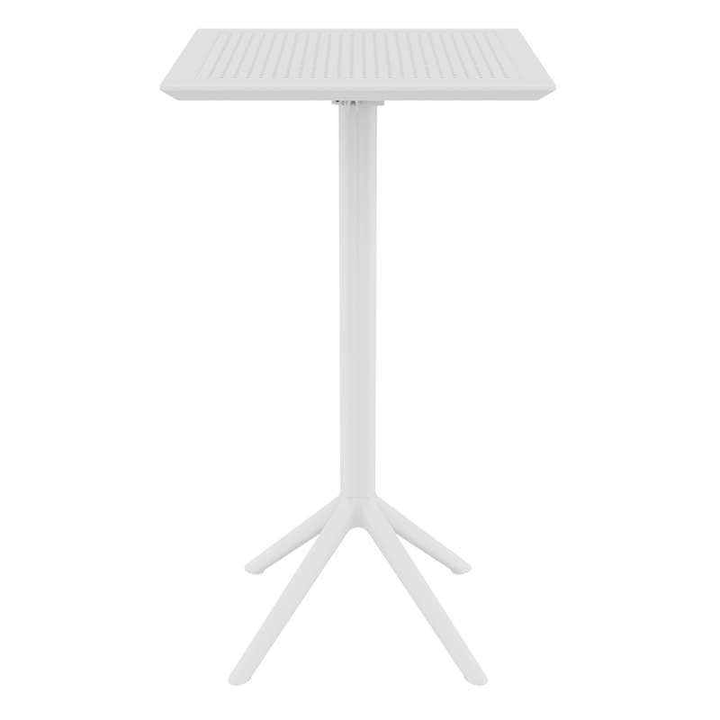 SKY WHITE BAR FOLDING TABLE POLYPROPYLENE 60x60x108