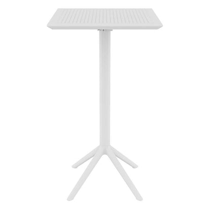 SKY WHITE BAR FOLDING TABLE POLYPROPYLENE 60x60x108