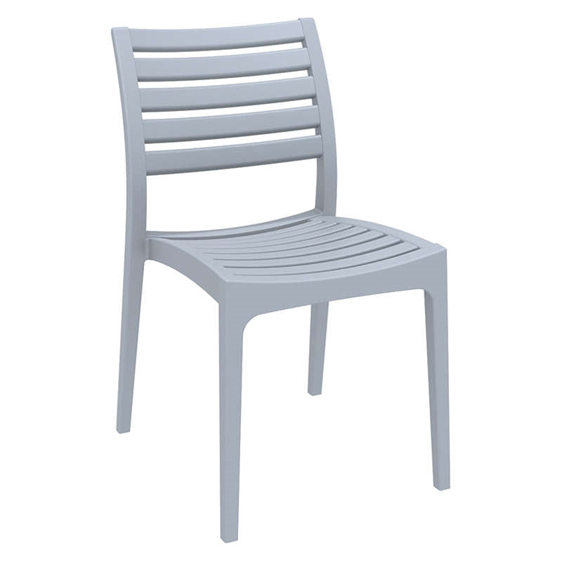 ARES CHAIR SILVER GREY POLYPROPYLENE 48x58x83.7