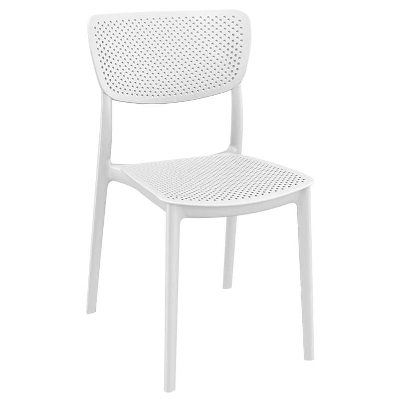 LUCY WHITE POLYPROPYLENE CHAIR 45x53x82