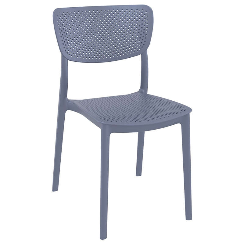 LUCY DARK GREY POLYPROPYLENE CHAIR 45x53x82