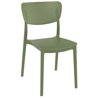 LUCY OLIVE GREEN POLYPROPYLENE CHAIR 45x53x82