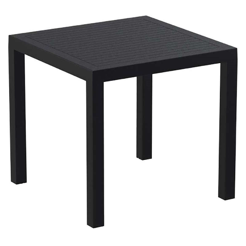 ARES BLACK POLYPROPYLENE TABLE 80x80x75