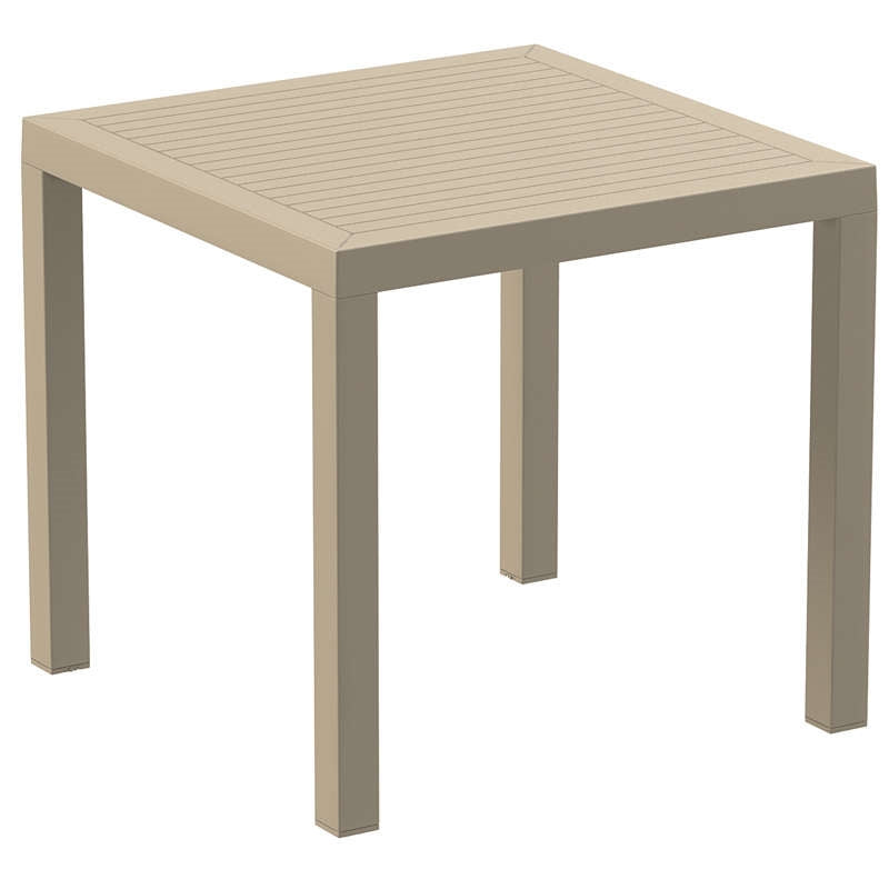 ARES TABLE TAUPE POLYPROPYLENE 80x80x75