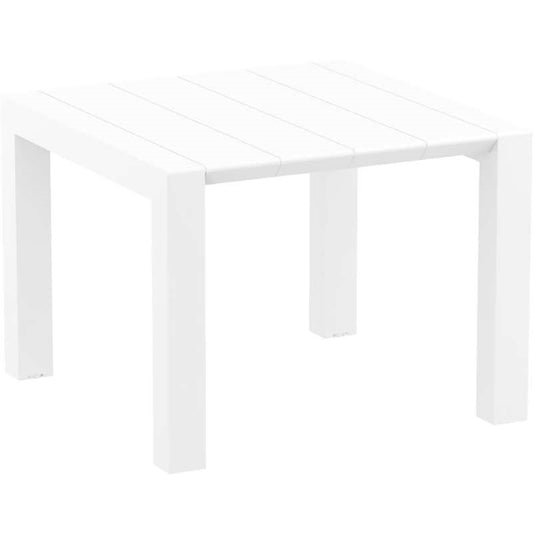 VEGAS WHITE ΕΠΕΚΤ. ΤΡΑΠΕΖΙ ΠΟΛ/ΝΙΟΥ 100x100/140x75