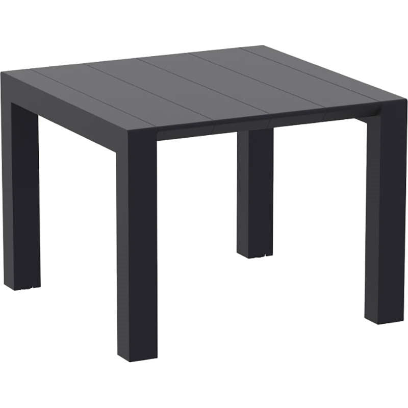 VEGAS BLACK ΕΠΕΚΤ. ΤΡΑΠΕΖΙ ΠΟΛ/ΝΙΟΥ 100x100/140x75