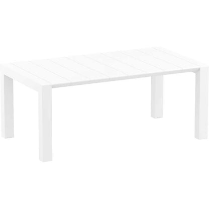 VEGAS WHITE ΕΠΕΚΤ. ΤΡΑΠΕΖΙ ΠΟΛ/ΝΙΟΥ 100x180/220x75