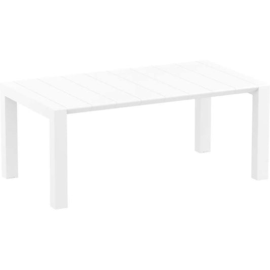 VEGAS WHITE ΕΠΕΚΤ. ΤΡΑΠΕΖΙ ΠΟΛ/ΝΙΟΥ 100x180/220x75