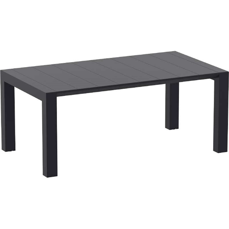 VEGAS BLACK ΕΠΕΚΤ. ΤΡΑΠΕΖΙ ΠΟΛ/ΝΙΟΥ 100x180/220x75