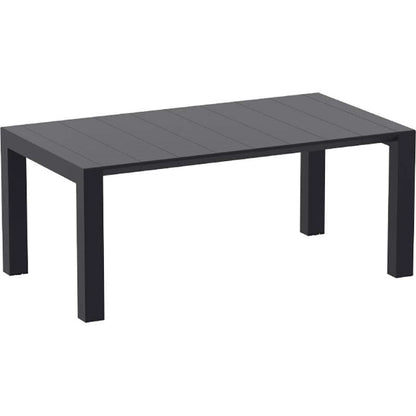 VEGAS BLACK ΕΠΕΚΤ. ΤΡΑΠΕΖΙ ΠΟΛ/ΝΙΟΥ 100x180/220x75