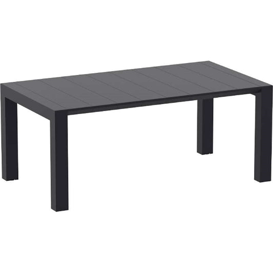 VEGAS BLACK ΕΠΕΚΤ. ΤΡΑΠΕΖΙ ΠΟΛ/ΝΙΟΥ 100x180/220x75