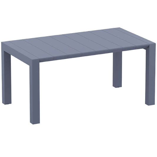 VEGAS DARK GREY ΕΠΕΚΤ. ΤΡΑΠΕΖΙ ΠΟΛ/ΝΙΟΥ 100x180/220x75