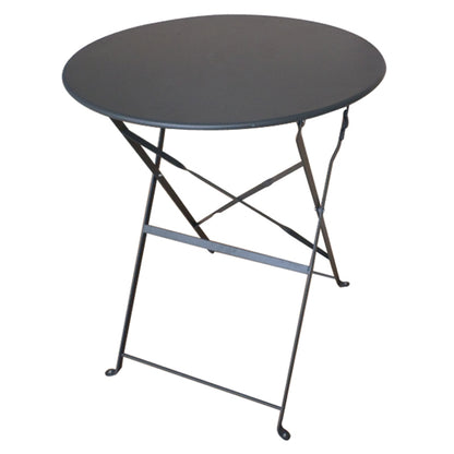 ALMA ANTHRACITE FOLDING METAL TABLE Φ60x71