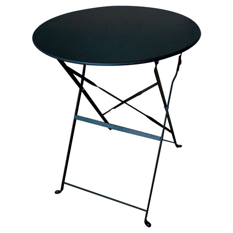 ALMA BLACK METAL FOLDING TABLE F70x71