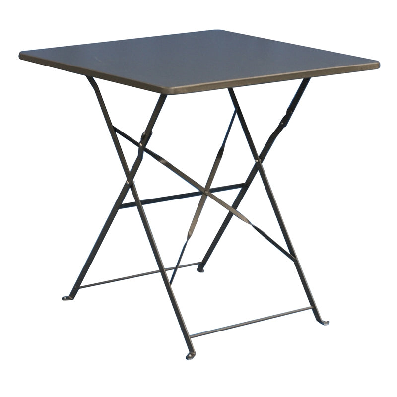 ALMA ANTHRACITE FOLDING METAL TABLE 70x70x70