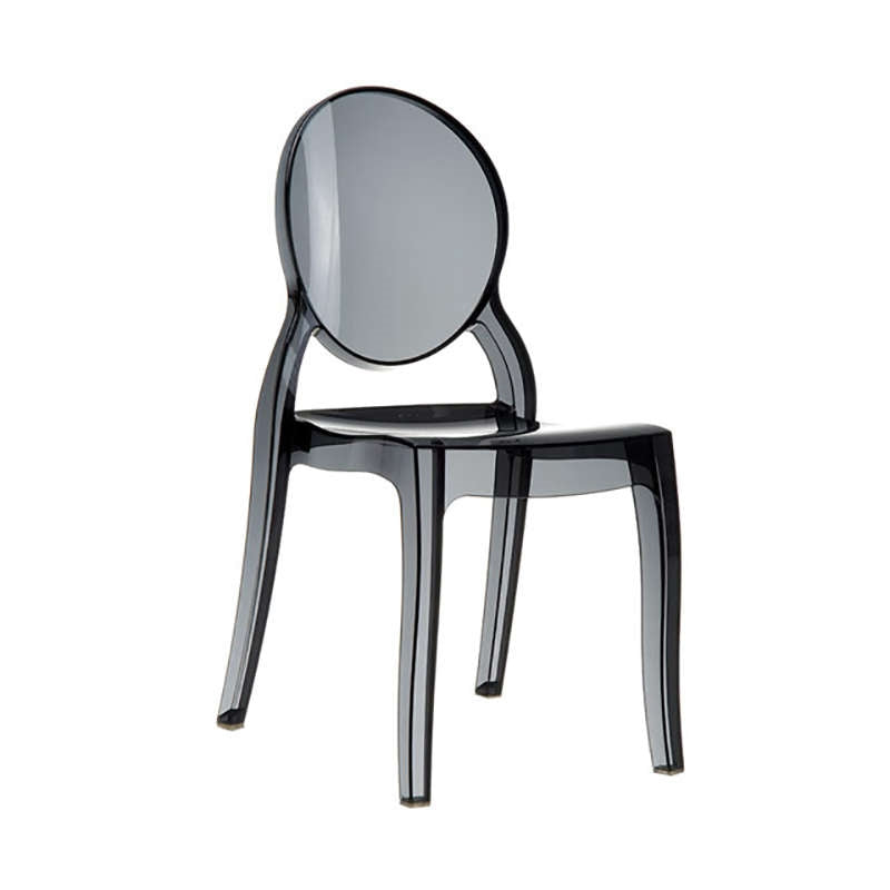 ELIZABETH BLACK TRANSP. CHAIR 47x50x90