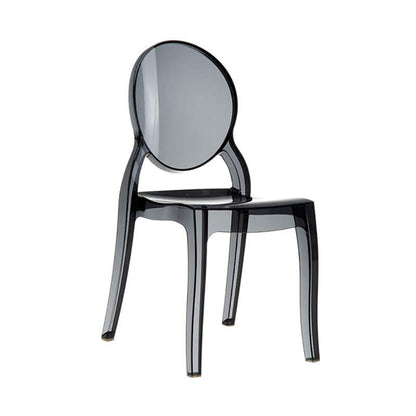 ELIZABETH BLACK TRANSP. CHAIR 47x50x90