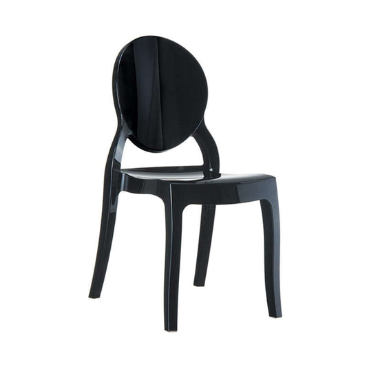 ELIZABETH GLOSSY BLACK ΚΑΡΕΚΛΑ 47x50x90