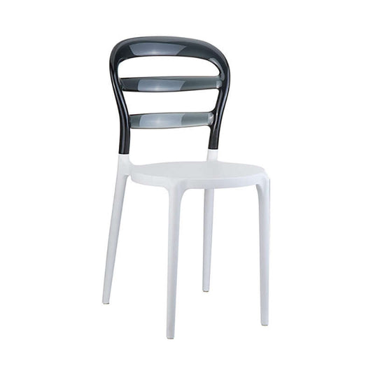 BIBI WHITE/BLACK TRANSP. ΚΑΡΕΚΛΑ 42x50x85