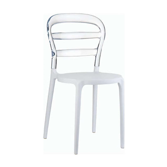 BIBI WHITE/CLEAR TRANSP. ΚΑΡΕΚΛΑ 42x50x85