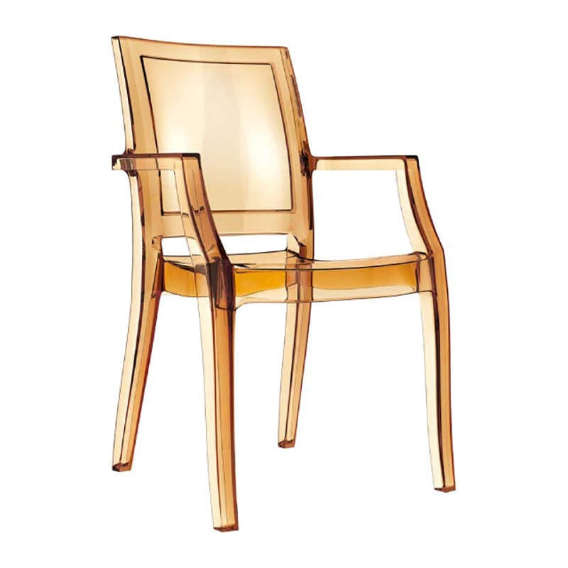 ARTHUR AMBER TRANSP. ARMCHAIR 56x60x91
