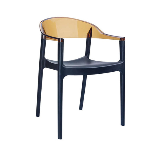 CARMEN BLACK/AMBER ARMCHAIR 49x53x79