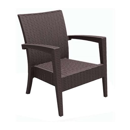 MIAMI BROWN ARMCHAIR POLYPROPYLENE 72x76x89