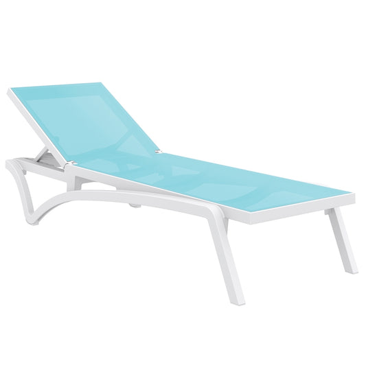 PACIFIC ΞΑΠΛΩΣΤΡΑ WHITE/TURQUOISE ΠΟΛ/ΝΙΟΥ 193x68x35