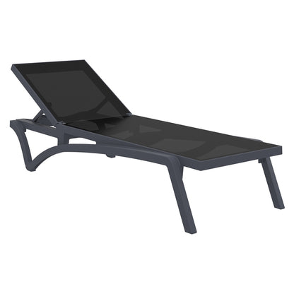 PACIFIC ΞΑΠΛΩΣΤΡΑ DARK GREY/BLACK ΠΟΛ/ΝΙΟΥ 193x68x35