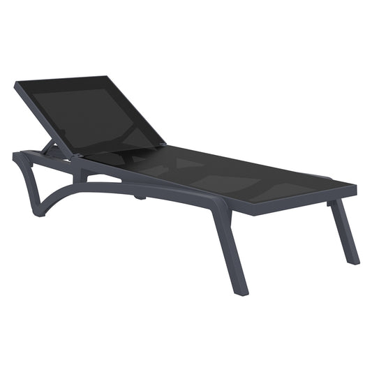 PACIFIC ΞΑΠΛΩΣΤΡΑ DARK GREY/BLACK ΠΟΛ/ΝΙΟΥ 193x68x35