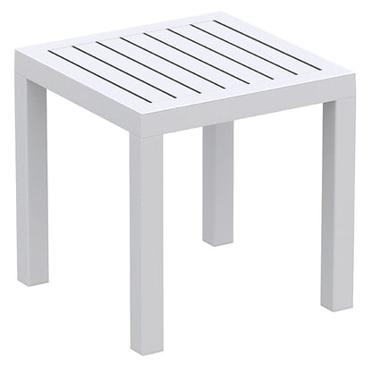 OCEAN WHITE POLYESTER TABLE 45x45x45