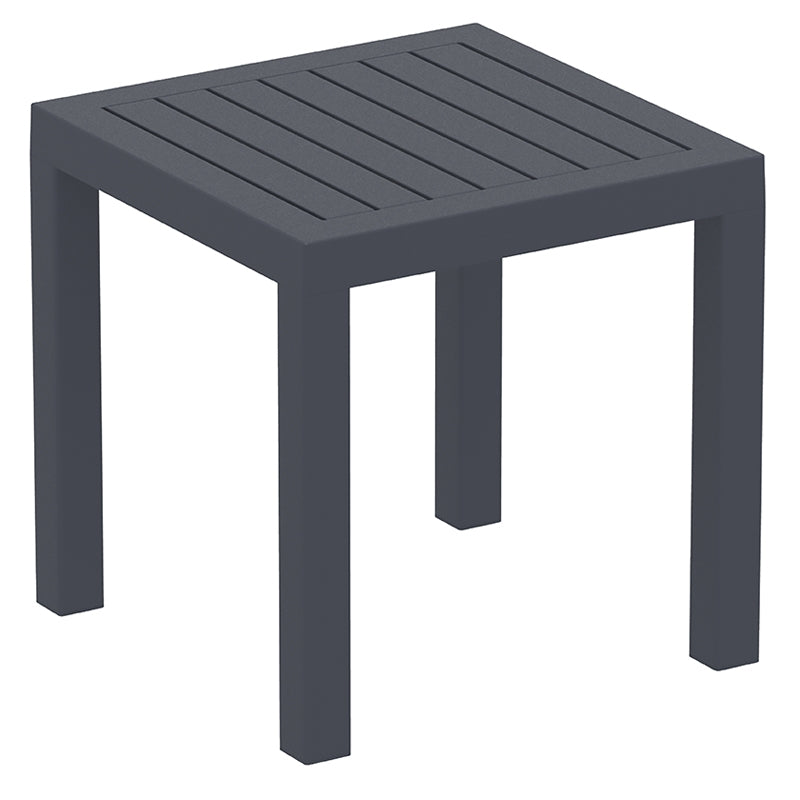 OCEAN DARK GREY POLYWOOD TABLE 45x45x45