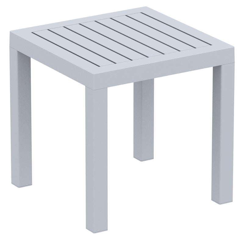 OCEAN SILVER GREY POL/NIUM TABLE 45x45x45