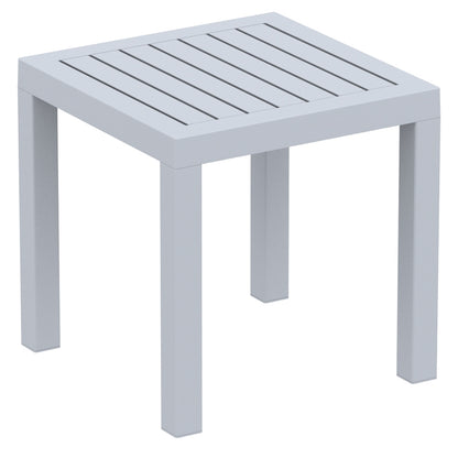 OCEAN SILVER GREY POL/NIUM TABLE 45x45x45