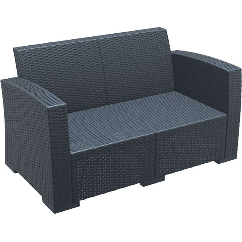 MONACO DARK GREY 2ΘΕΣΙΟΣ ΚΑΝΑΠΕΣ ΠΟΛ/ΝΙΟΥ 140x79x79