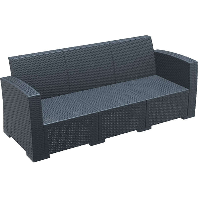 MONACO DARK GREY 3ΘΕΣΙΟΣ ΚΑΝΑΠΕΣ ΠΟΛ/ΝΙΟΥ 198x79x79