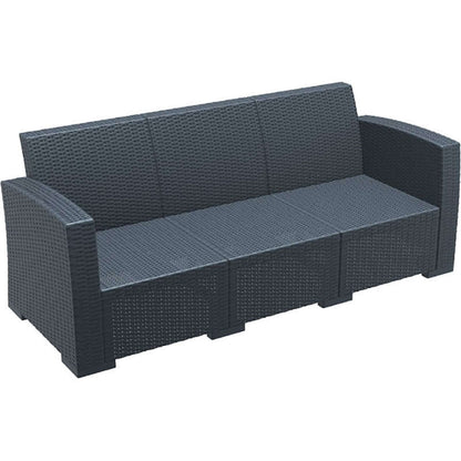 MONACO DARK GREY 3ΘΕΣΙΟΣ ΚΑΝΑΠΕΣ ΠΟΛ/ΝΙΟΥ 198x79x79