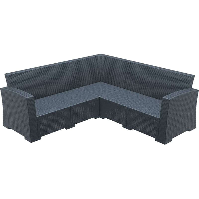 MONACO DARK GREY ΓΩΝΙΑ ΠΟΛ/ΝΙΟΥ 207x207x79