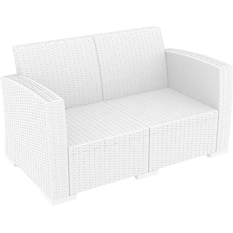 MONACO WHITE 2ΘΕΣΙΟΣ ΚΑΝΑΠΕΣ ΠΟΛ/ΝΙΟΥ 140x79x79