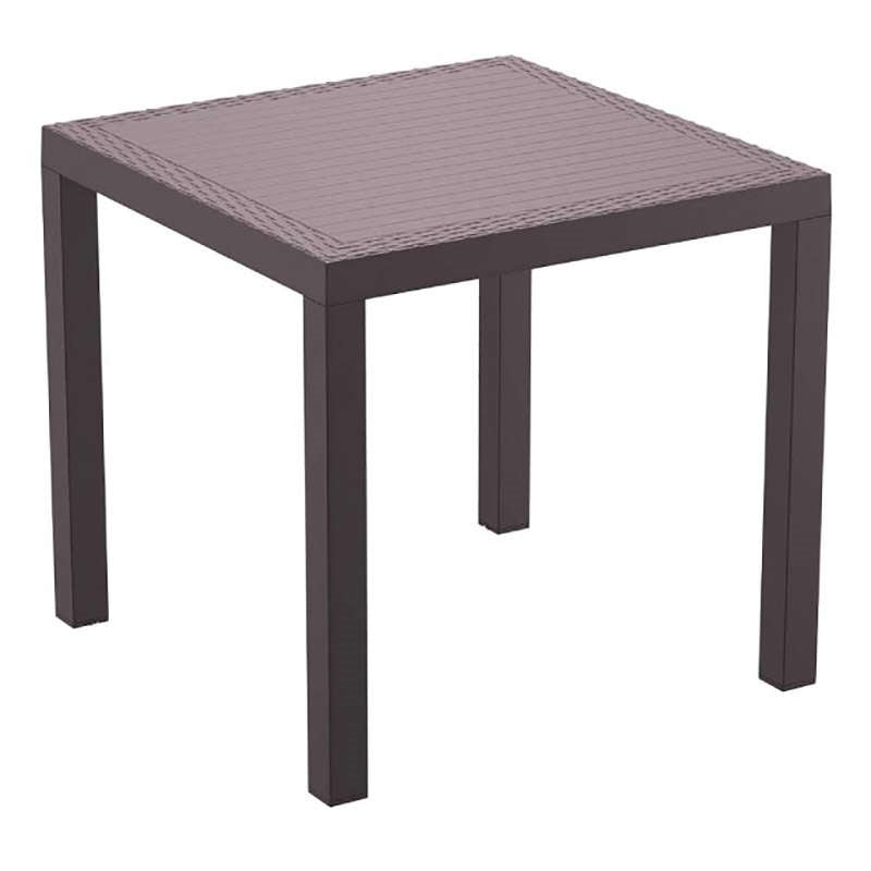 ORLANDO BROWN DINING TABLE 80x80x75
