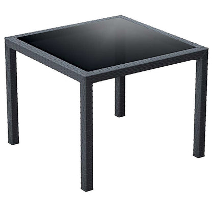 BALI DARK GREY ΤΡΑΠΕΖΙ ΜΕ ΤΖΑΜΙ ΠΟΛ/ΝΙΟΥ 94x94x75