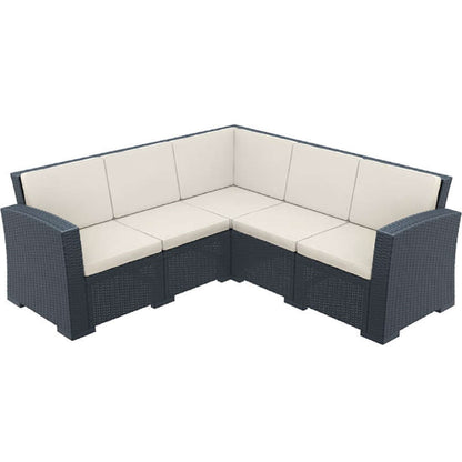 MONACO DARK GREY ΓΩΝΙΑ ΜΕ ΜΑΞΙΛΑΡΙ ΠΟΛ/ΝΙΟΥ 207x207x79