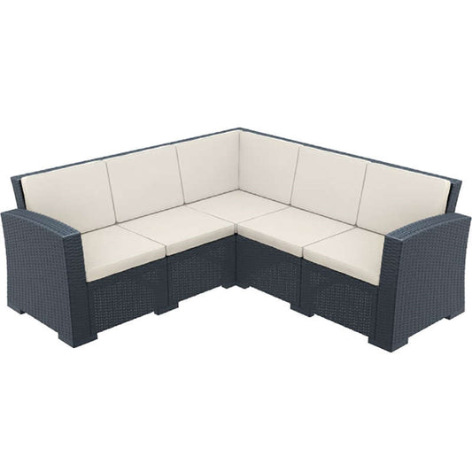 MONACO DARK GREY ΓΩΝΙΑ ΜΕ ΜΑΞΙΛΑΡΙ ΠΟΛ/ΝΙΟΥ 207x207x79