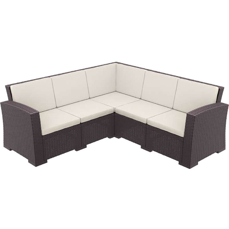 MONACO BROWN ΓΩΝΙΑ ΜΕ ΜΑΞΙΛΑΡΙ ΠΟΛ/ΝΙΟΥ 207x207x79