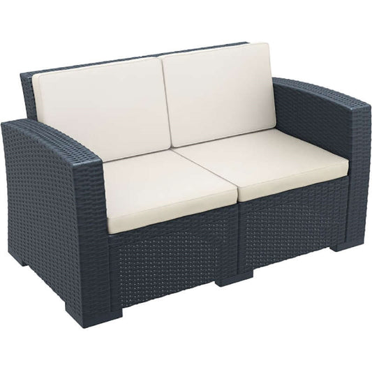 MONACO DARK GREY 2ΘΕΣ. ΚΑΝΑΠΕΣ ΜΕ ΜΑΞ. ΠΟΛ/ΝΙΟΥ 140x79x79
