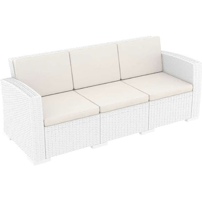 MONACO WHITE 3ΘΕΣ. ΚΑΝΑΠΕΣ ΜΕ ΜΑΞ. ΠΟΛ/ΝΙΟΥ 198x79x79